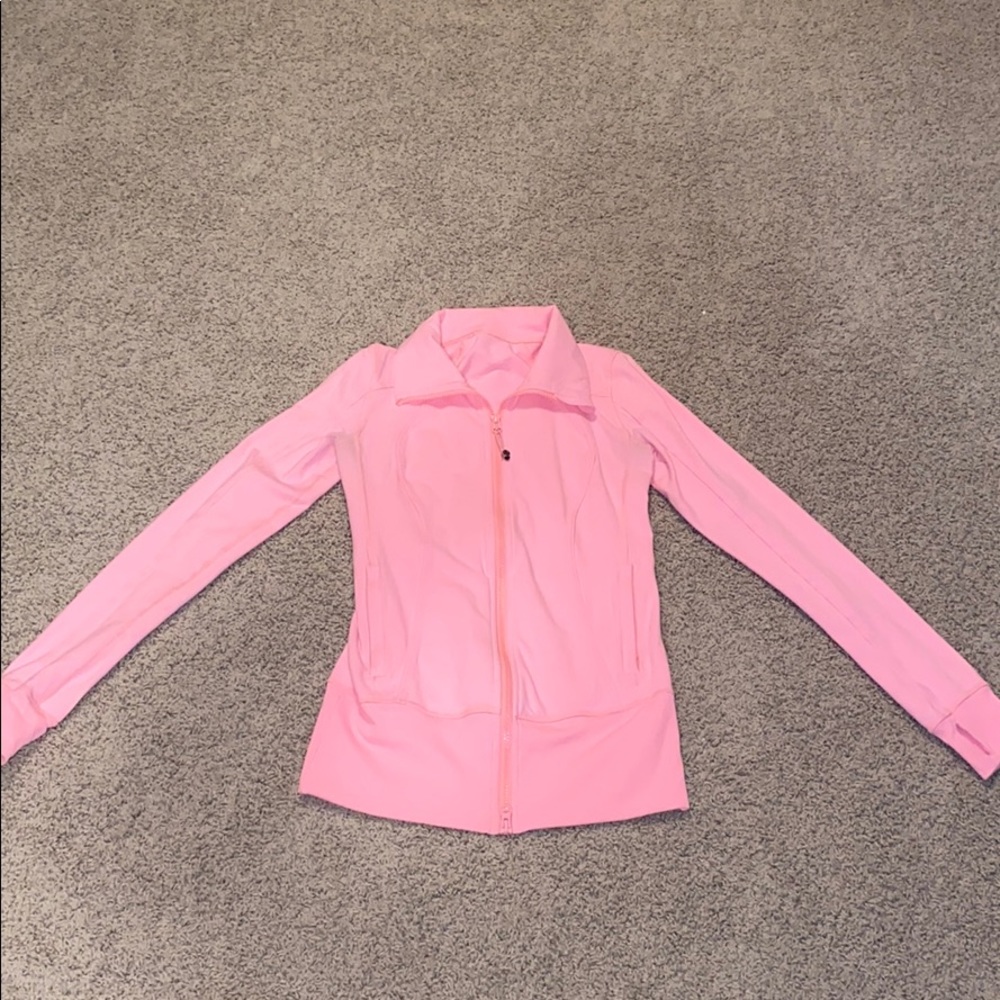 Lululemon zip up jacket pink size 4